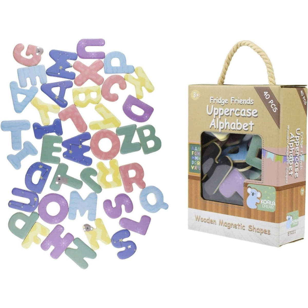 Koala Dream - Fridge Friends Wooden Magnetic Alphabet Uppercase 40pce