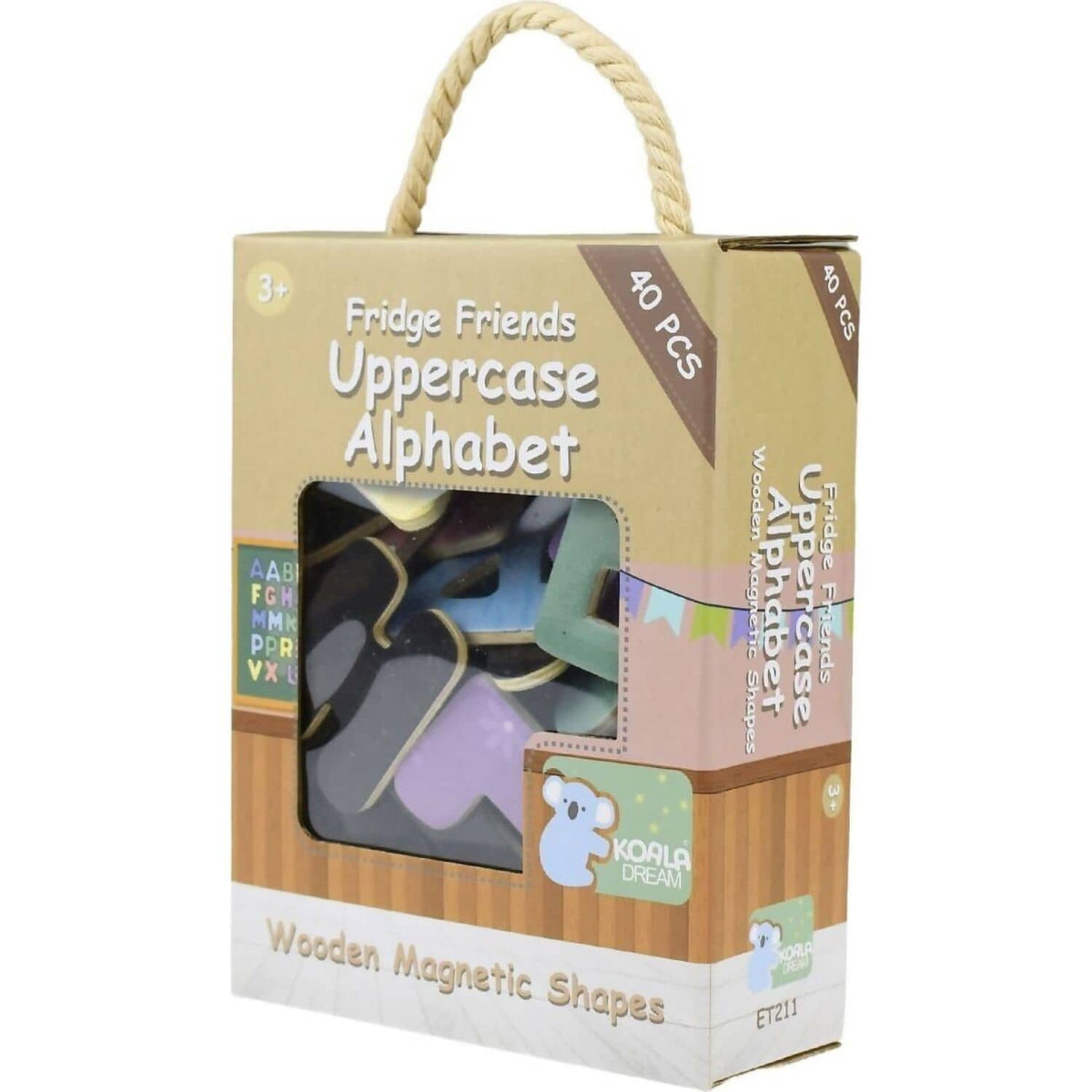 Koala Dream - Fridge Friends Wooden Magnetic Alphabet Uppercase 40pce