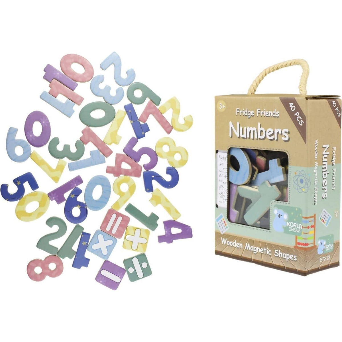 Koala Dream - Fridge Friends Wooden Magnetic Numbers 40pce