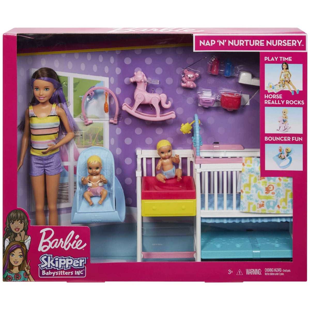 Barbie - Skipper Babysitters Inc Nap N Nurture Nursery Dolls And Playset Mattel