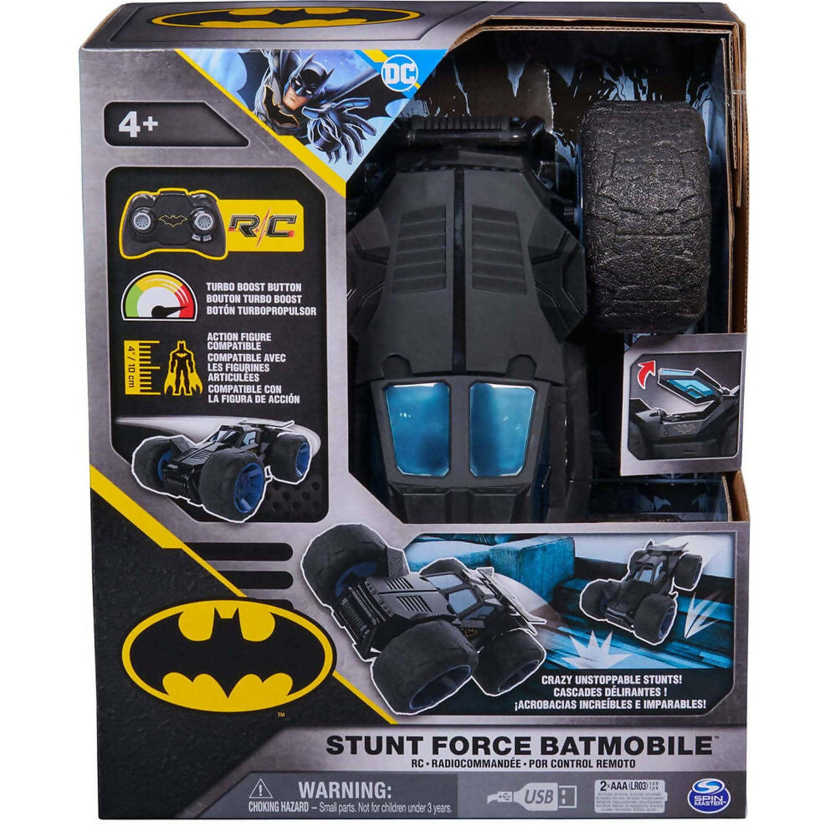 DC - Remote Control Batman Stunt Force Batmobile