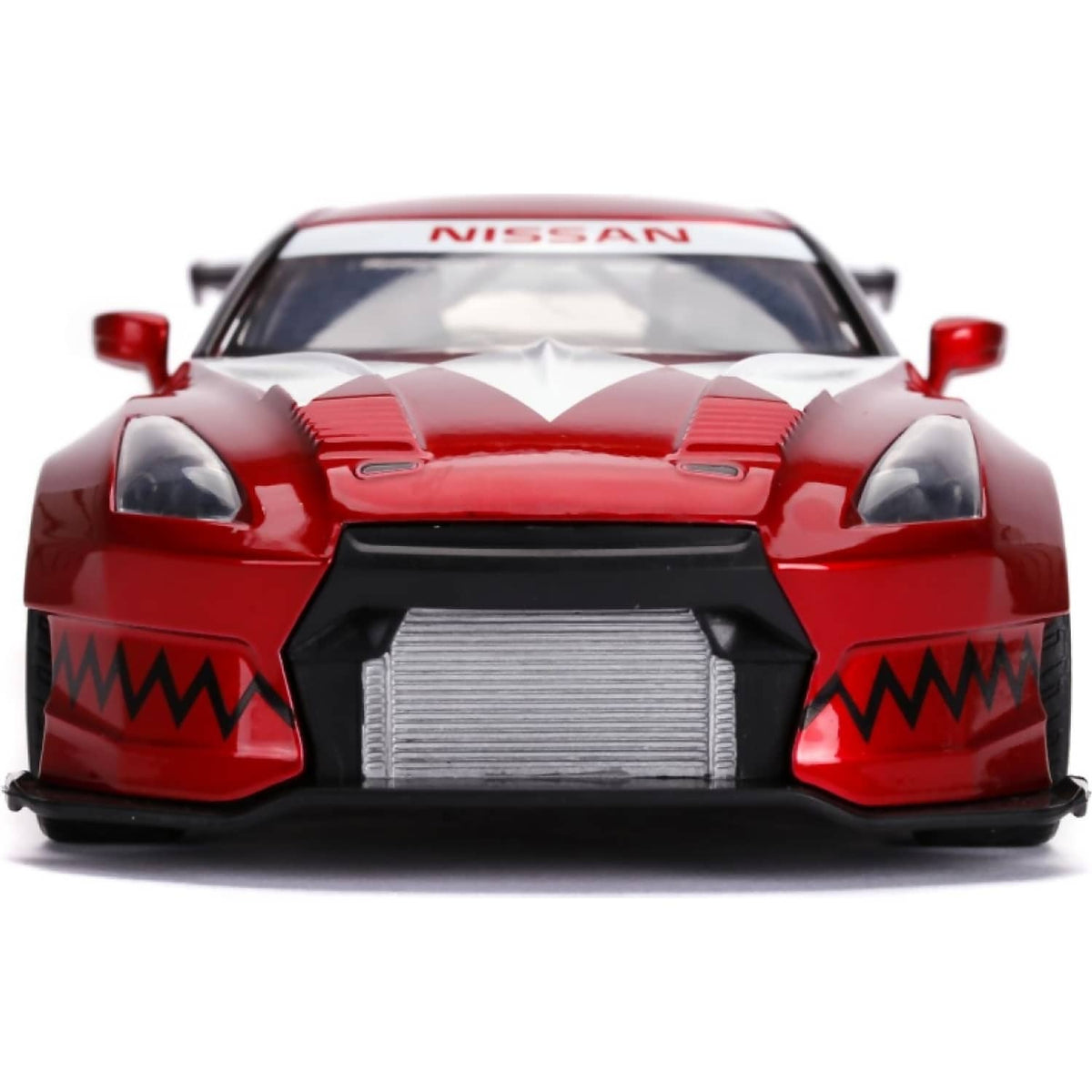 JADA TOYS - POWER RANGERS 2009 NISSAN GT-R WITH RED RANGER 1:24 SCALE DIECAST VEHICLE & FIGURE SET