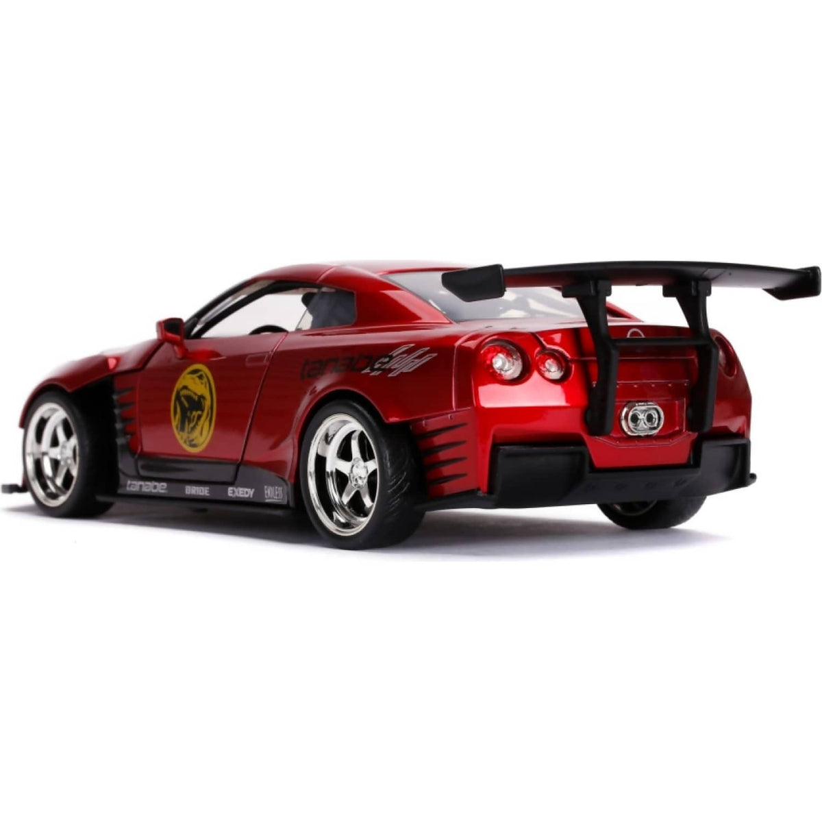JADA TOYS - POWER RANGERS 2009 NISSAN GT-R WITH RED RANGER 1:24 SCALE DIECAST VEHICLE & FIGURE SET