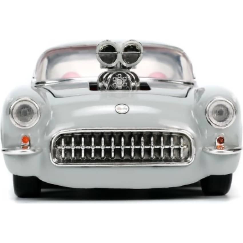 JADA TOYS - LOONEY TUNES 57 CHEVROLET CORVETTE WITH BUGS BUNNY 1:24 SCALE DIECAST VEHICLE