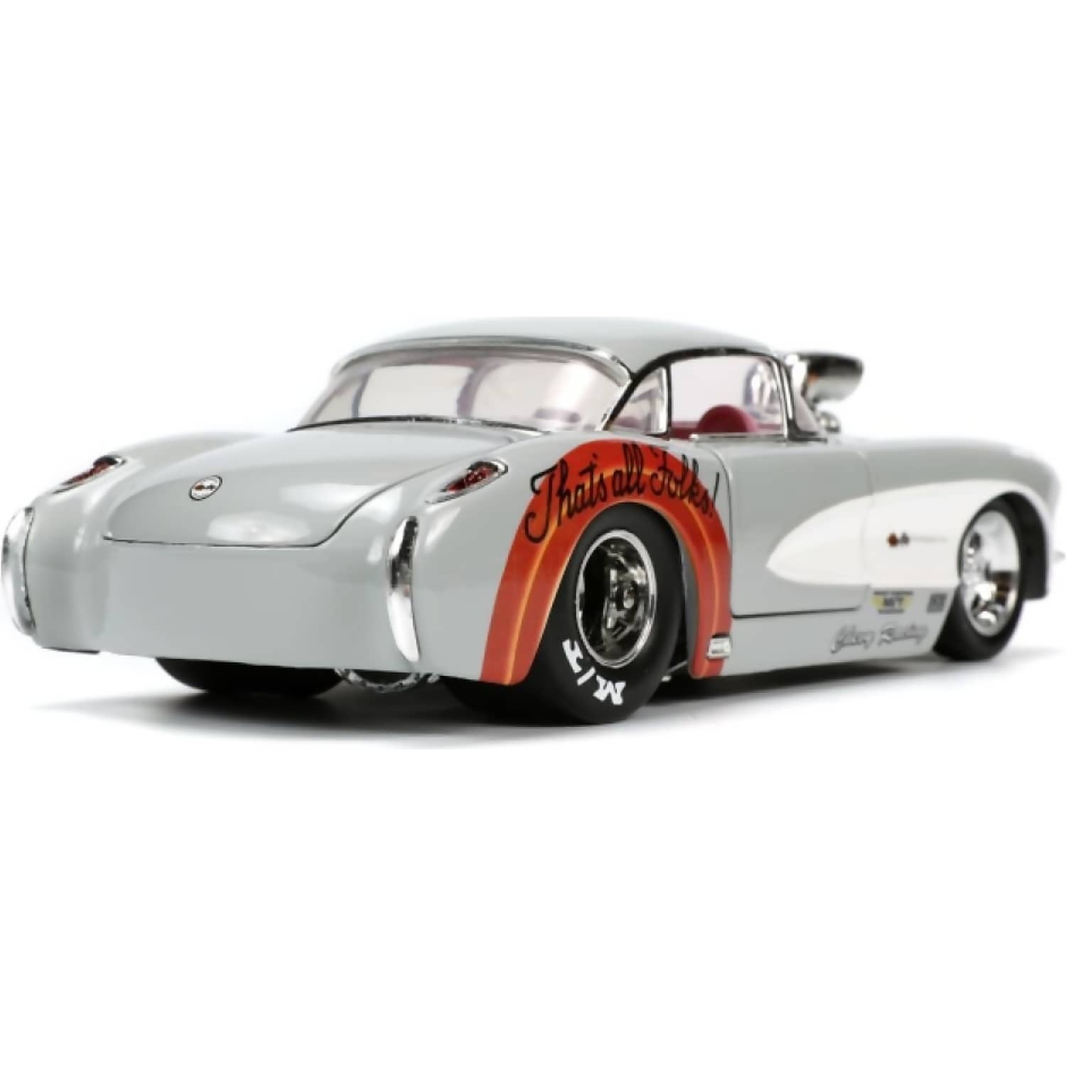 JADA TOYS - LOONEY TUNES 57 CHEVROLET CORVETTE WITH BUGS BUNNY 1:24 SCALE DIECAST VEHICLE