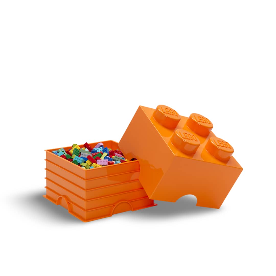 LEGO® Storage Brick 4 Orange - Room Copenhagen