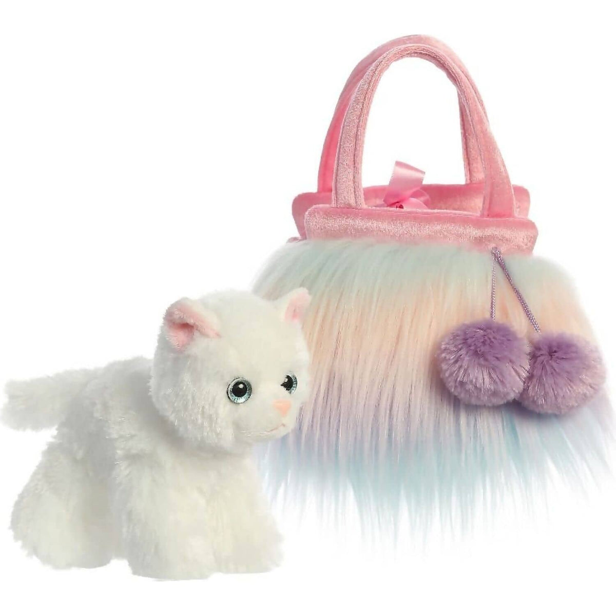 Cotton Candy - Fancy Pals Bag With Fluffy Cat