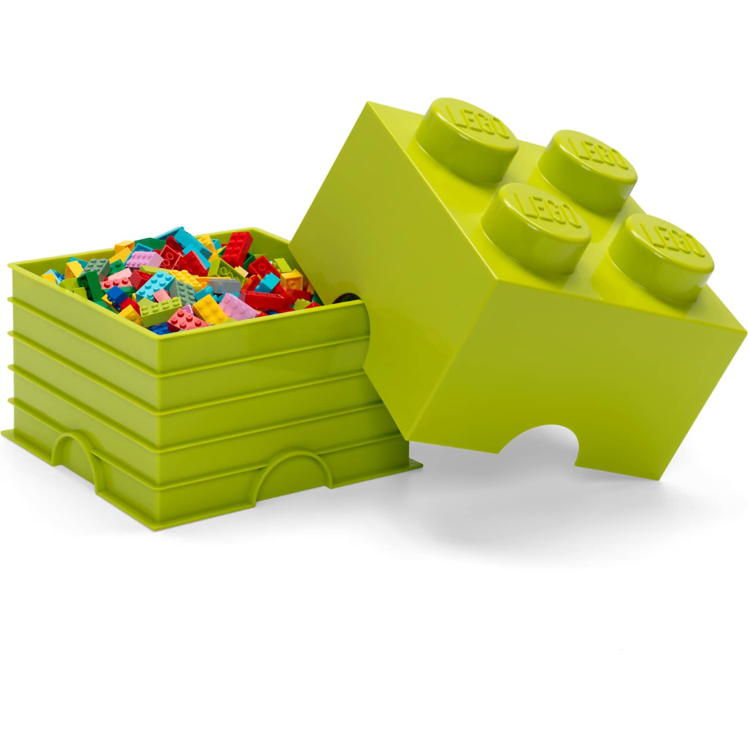 LEGO® Storage Brick 4 Studs Lime Green - Room Copenhagen