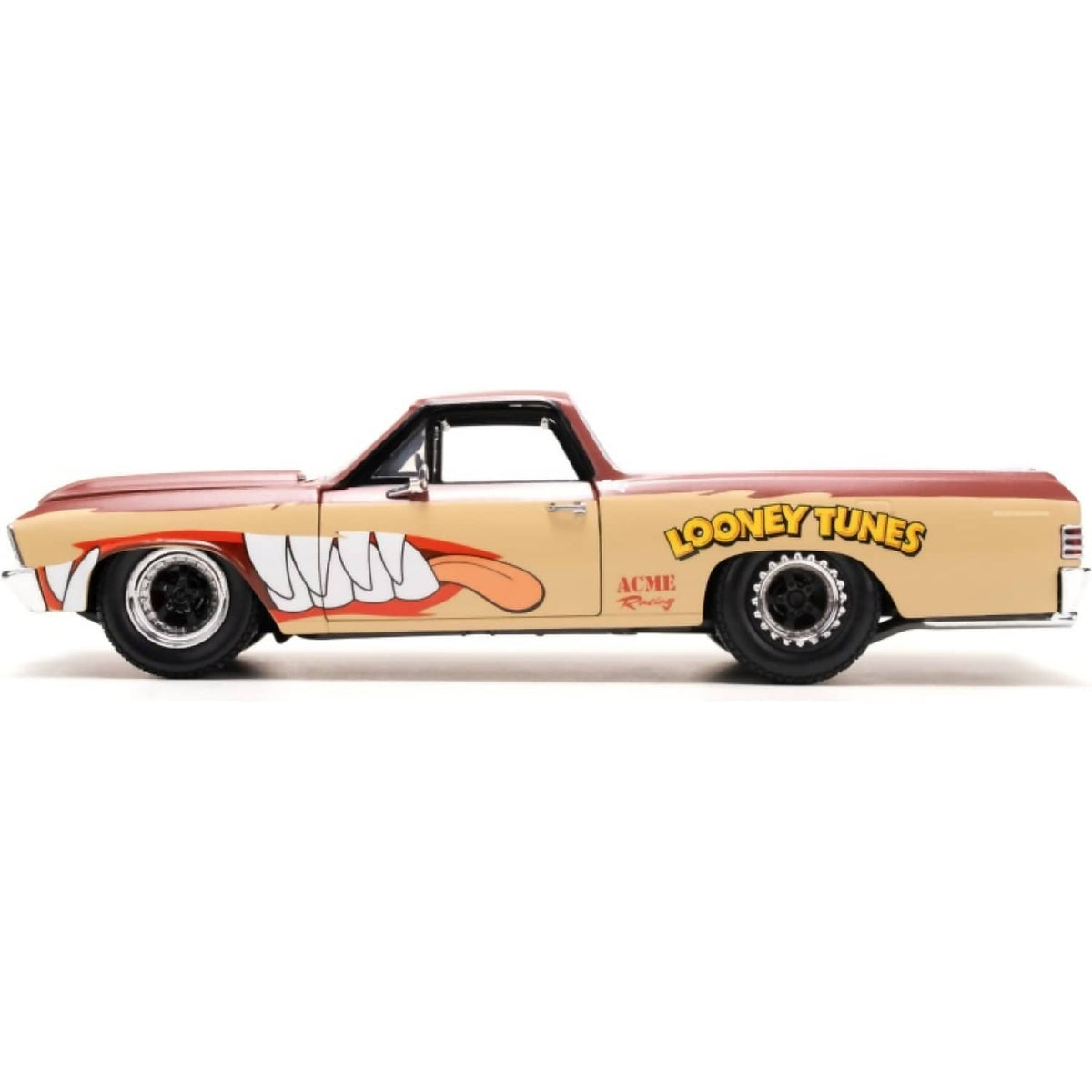 JADA TOYS - LOONEY TUNES CHEVY EL CAMINO WITH TASSIE DEVIL 1:24 SCALE DIECAST VEHICLE & FIGURE SET