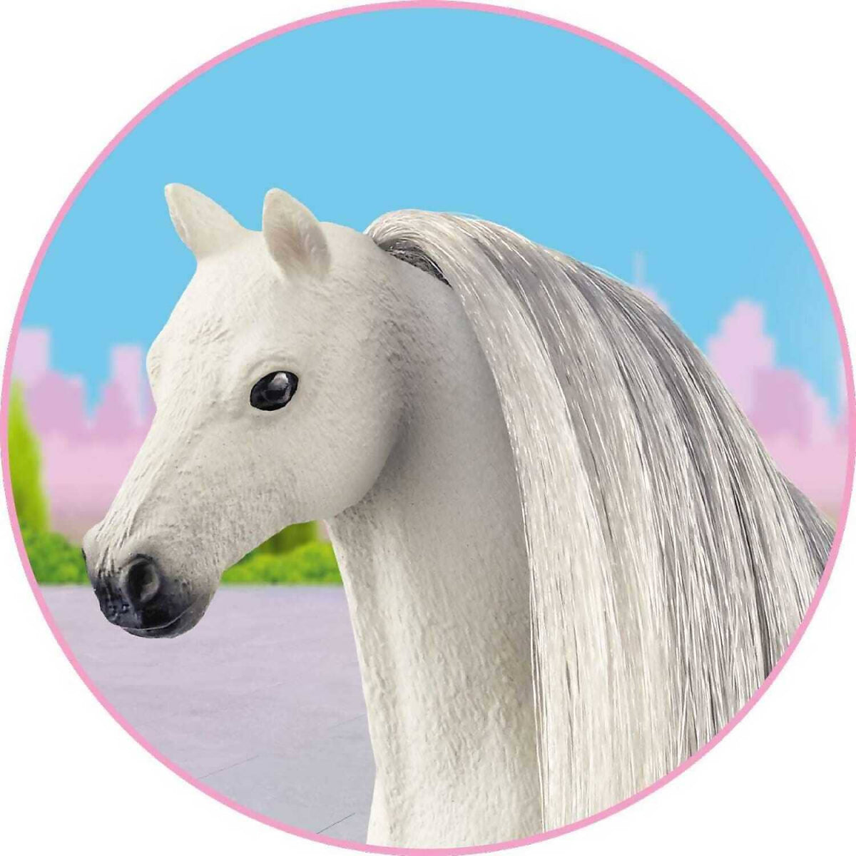 Schleich - Tail & Mane Hair Beauty Grey Horse Club Animal Figurine Accessory