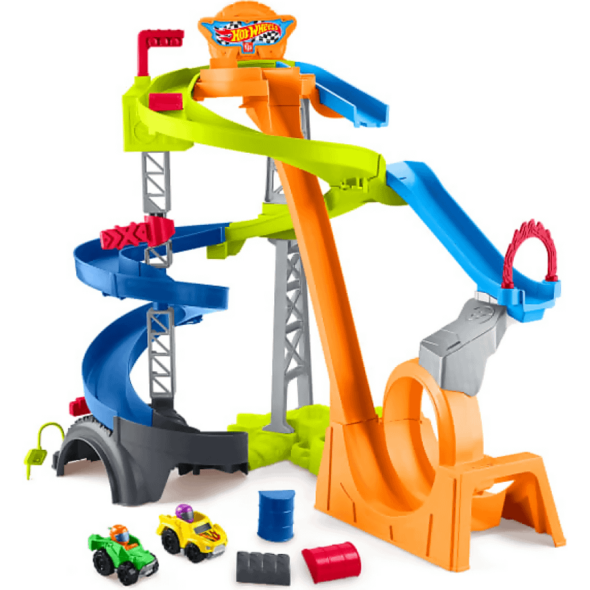 Fisher-Price - Little People Hot Wheels Spiral Stunt Speedway - Mattel