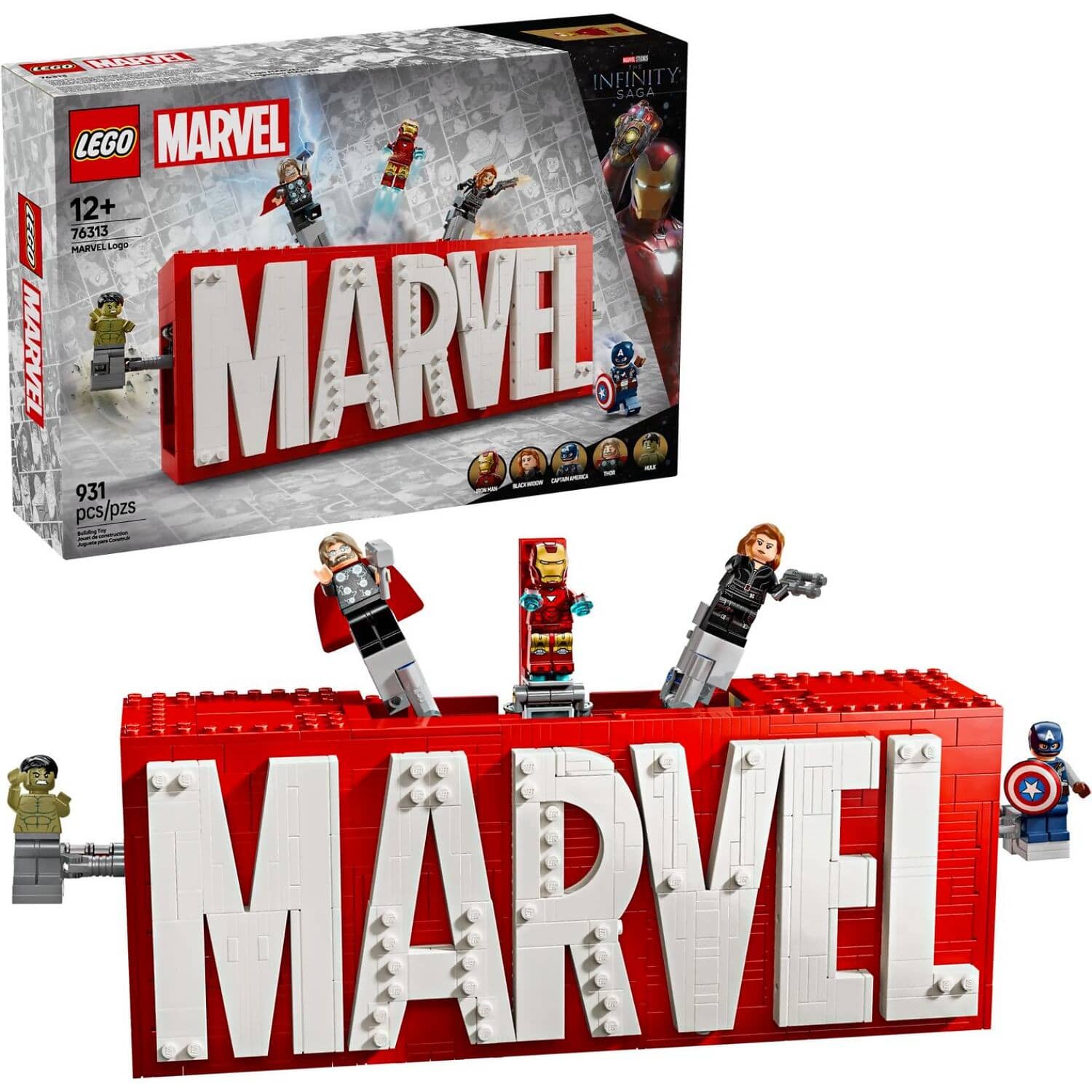 LEGO® 76313 MARVEL Logo & Minifigures - Marvel Super Heroes