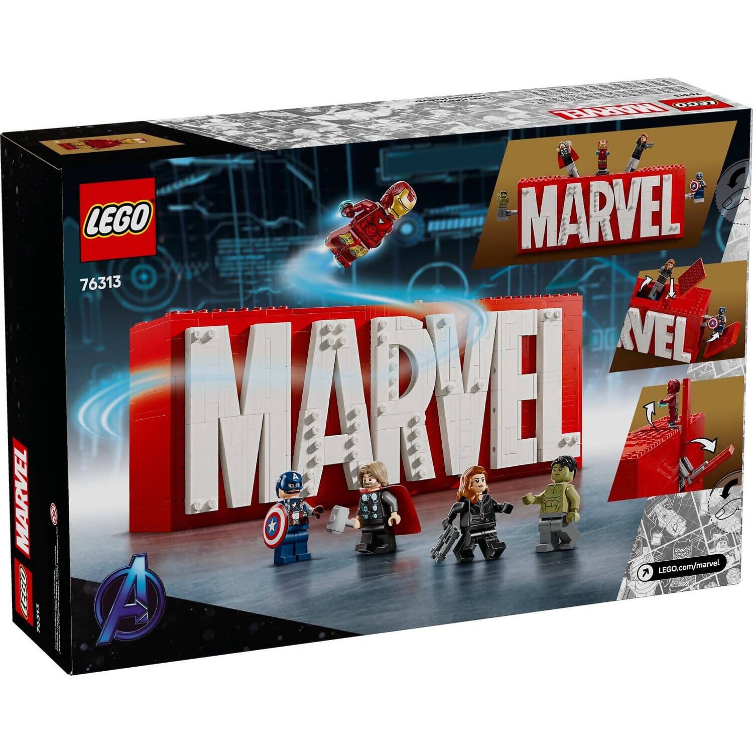 LEGO® 76313 MARVEL Logo & Minifigures - Marvel Super Heroes