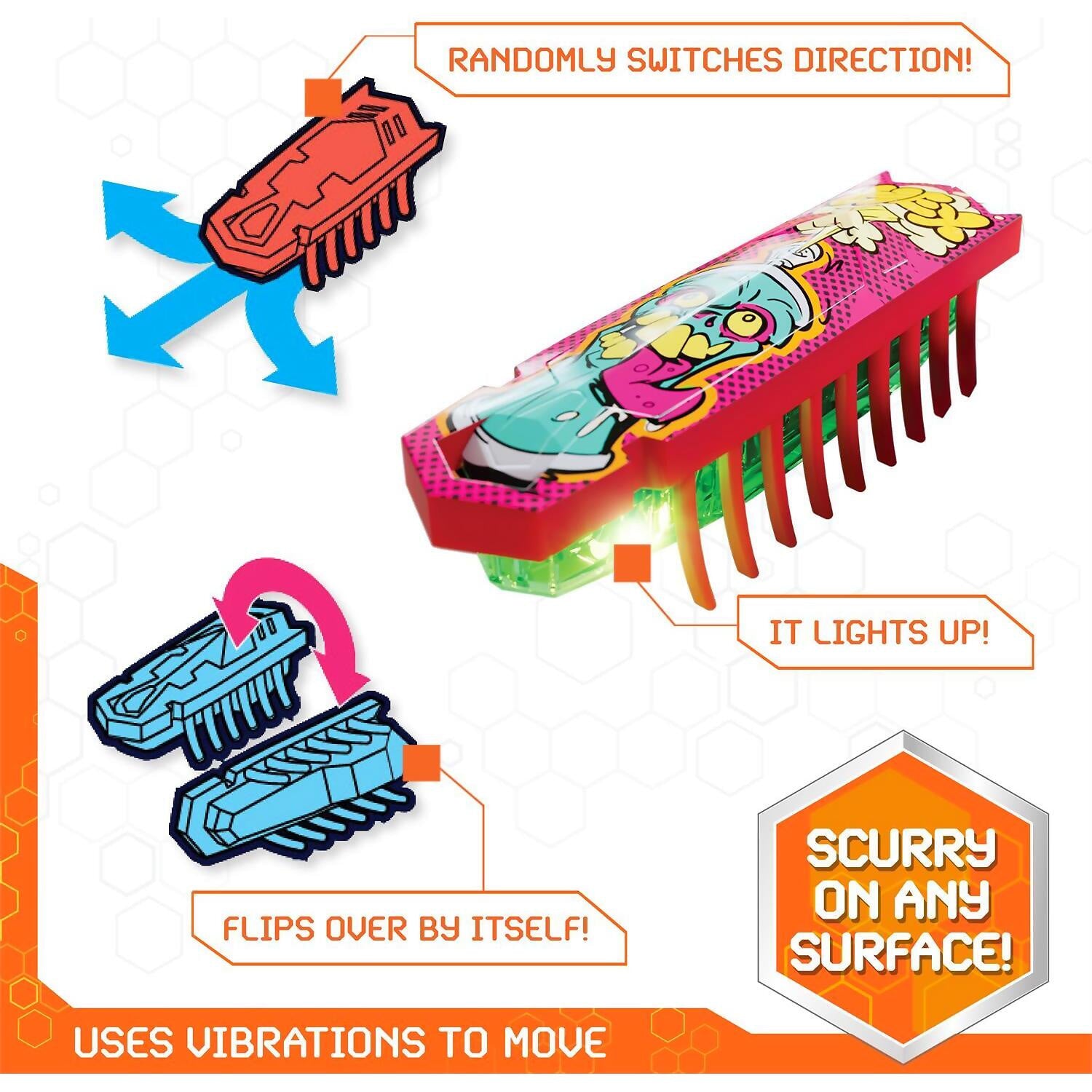 Hex Bots - Nano 5 Pack 4 Nano Bugs With Bonus Flash Nano