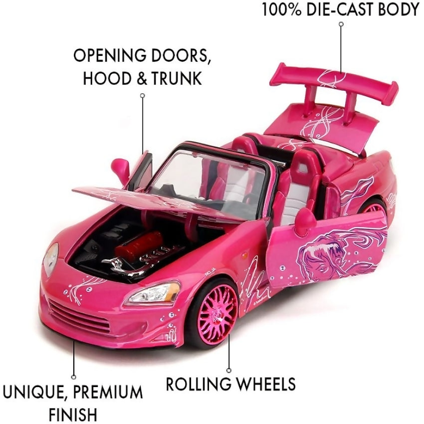 JADA TOYS - PINK SLIPS SUKI'S HONDA S2000 1:24 SCALE DIECAST VEHICLE
