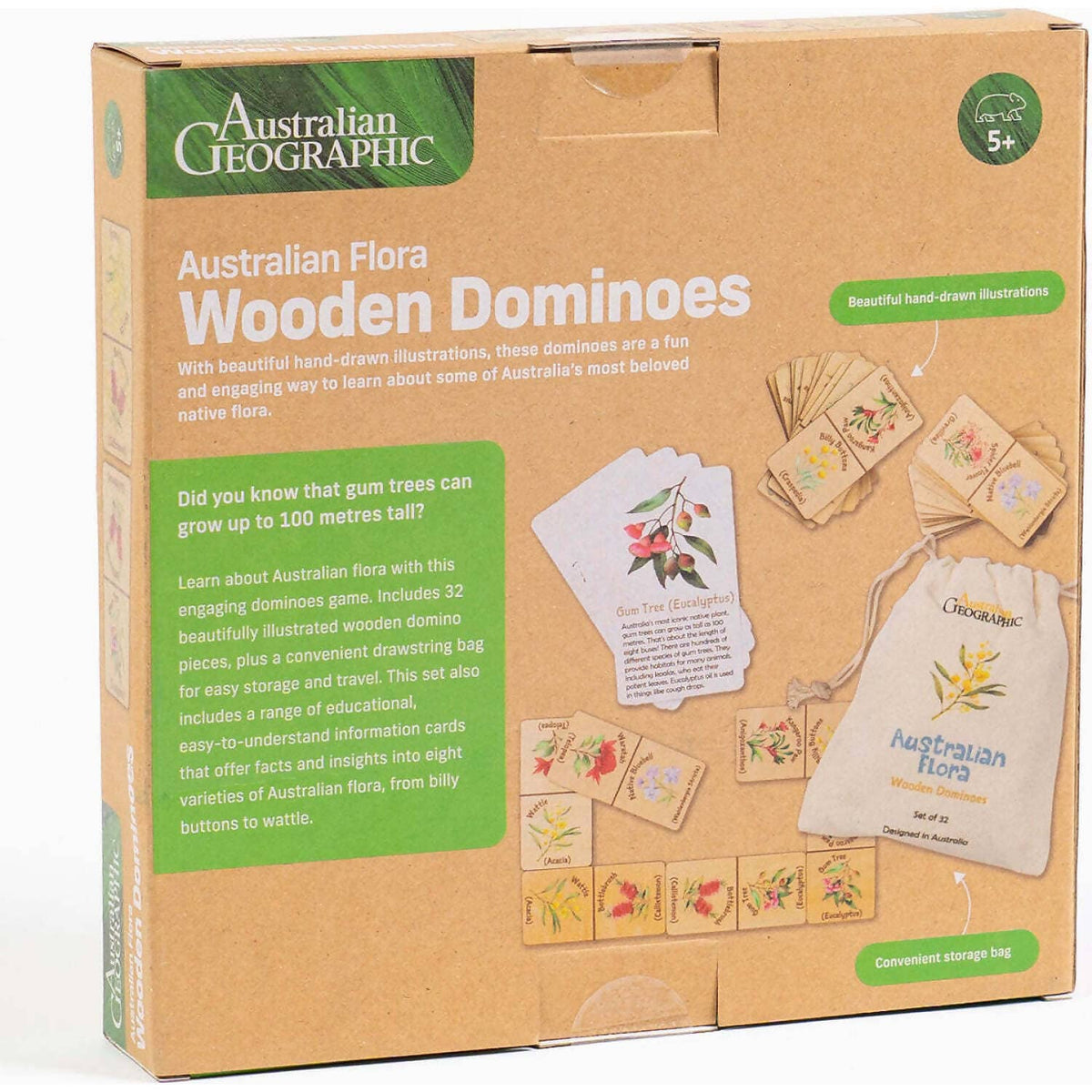 Australian Geographic - Australian Flora Wooden Domino Game