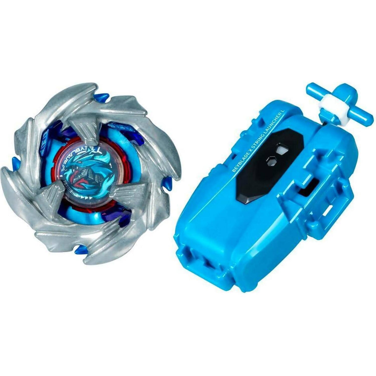 BEYBLADE X - Cobalt Dragoon 2-60C Deluxe Left-spin String Launcher Set