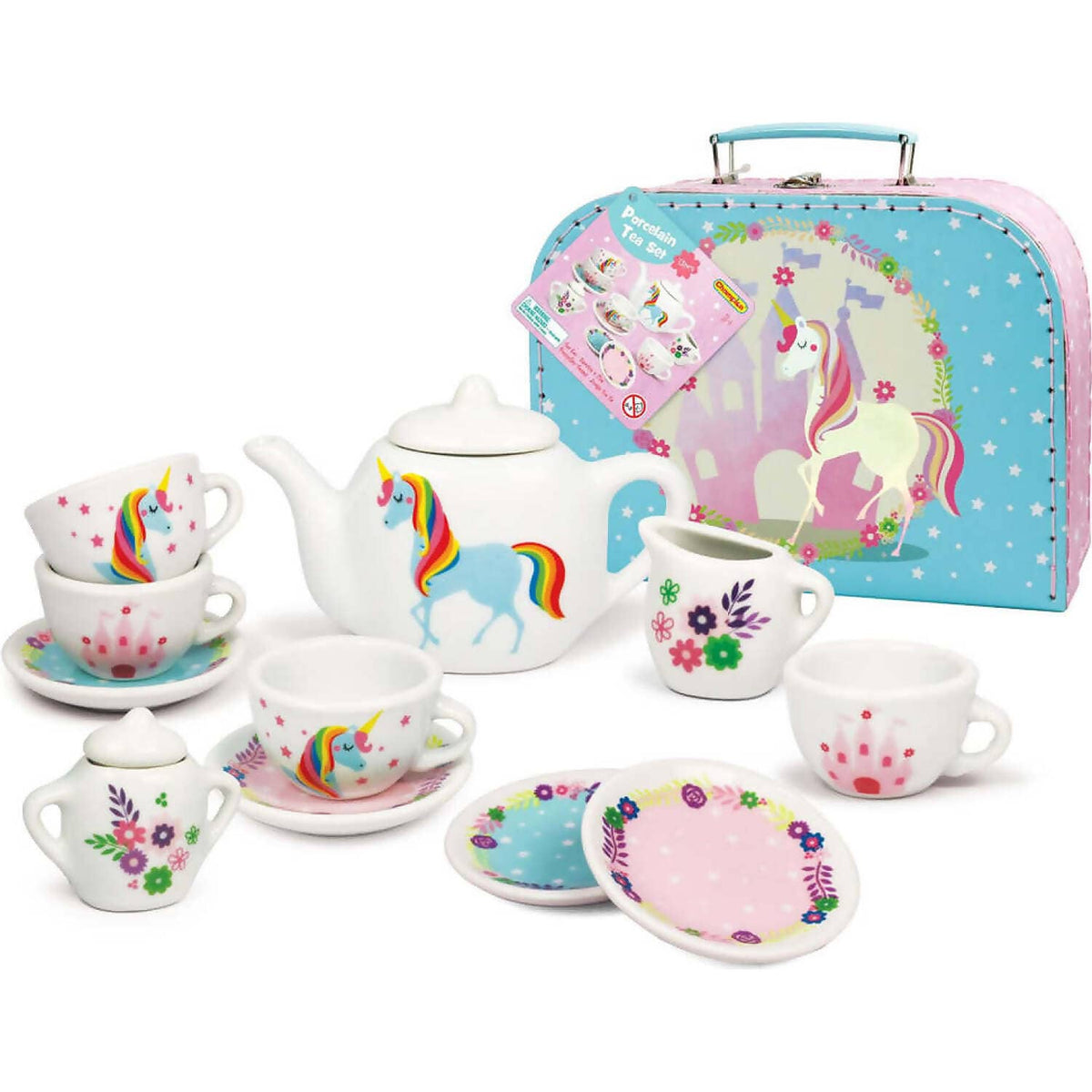 Champion - Unicorn Porcelain 13 Piece Tea Set