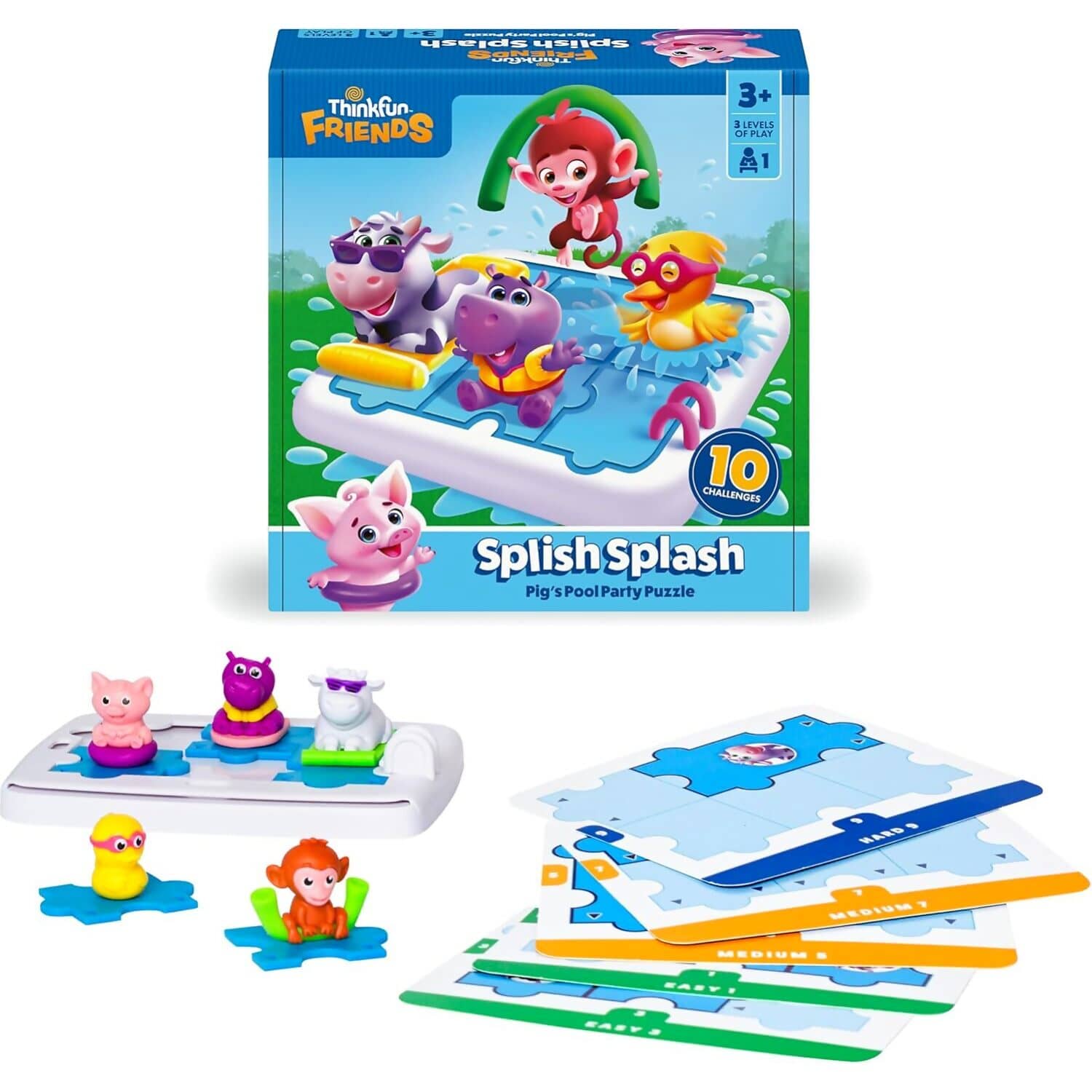 ThinkFun - Friends: Splish Splash Pig's Pool Party Puzzle Game