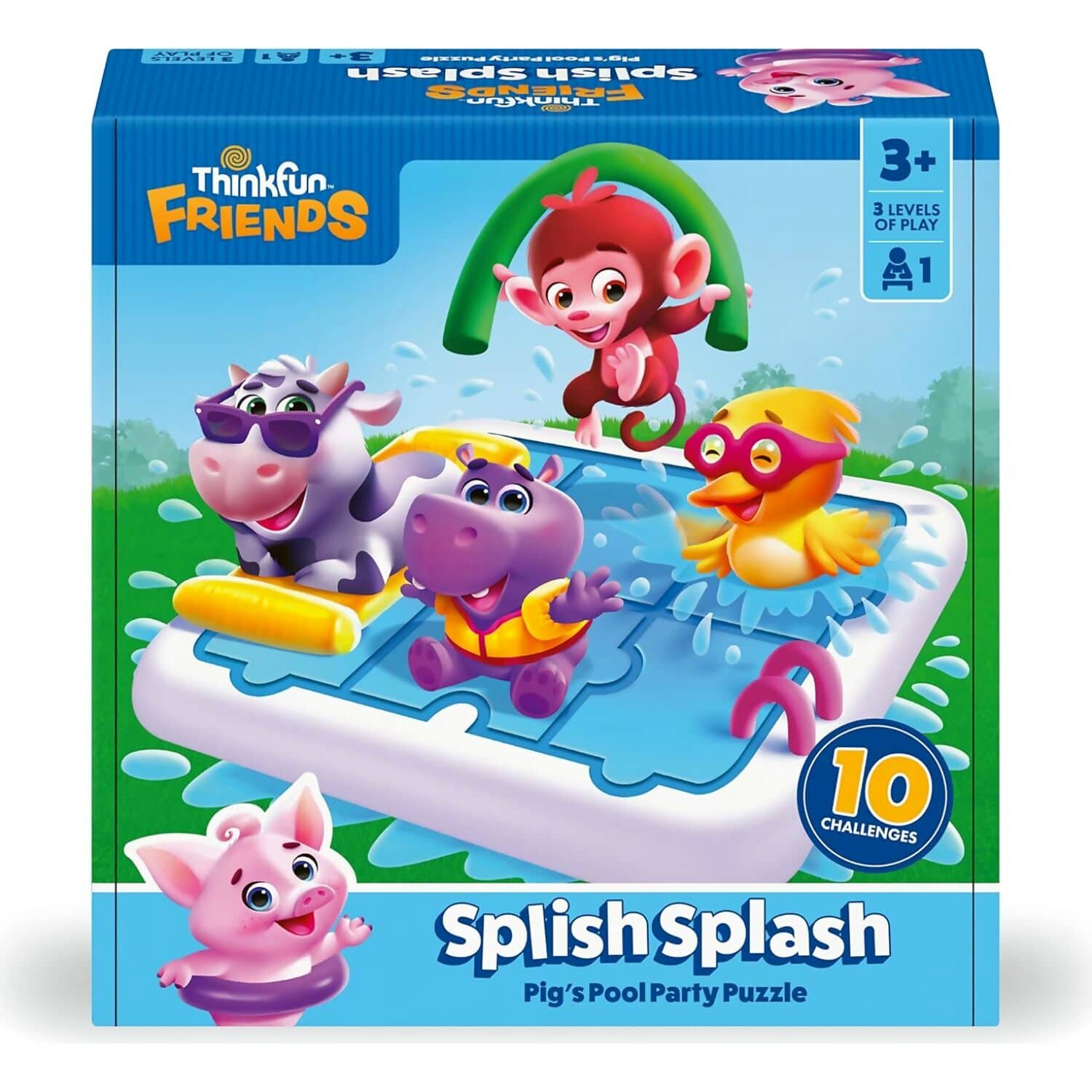 ThinkFun - Friends: Splish Splash Pig's Pool Party Puzzle Game