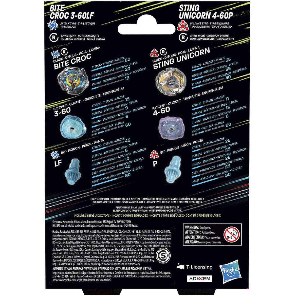 BEYBLADE X - Yell Kong 3-60GB and Helm Knight 5-80T Top Dual Pack Set