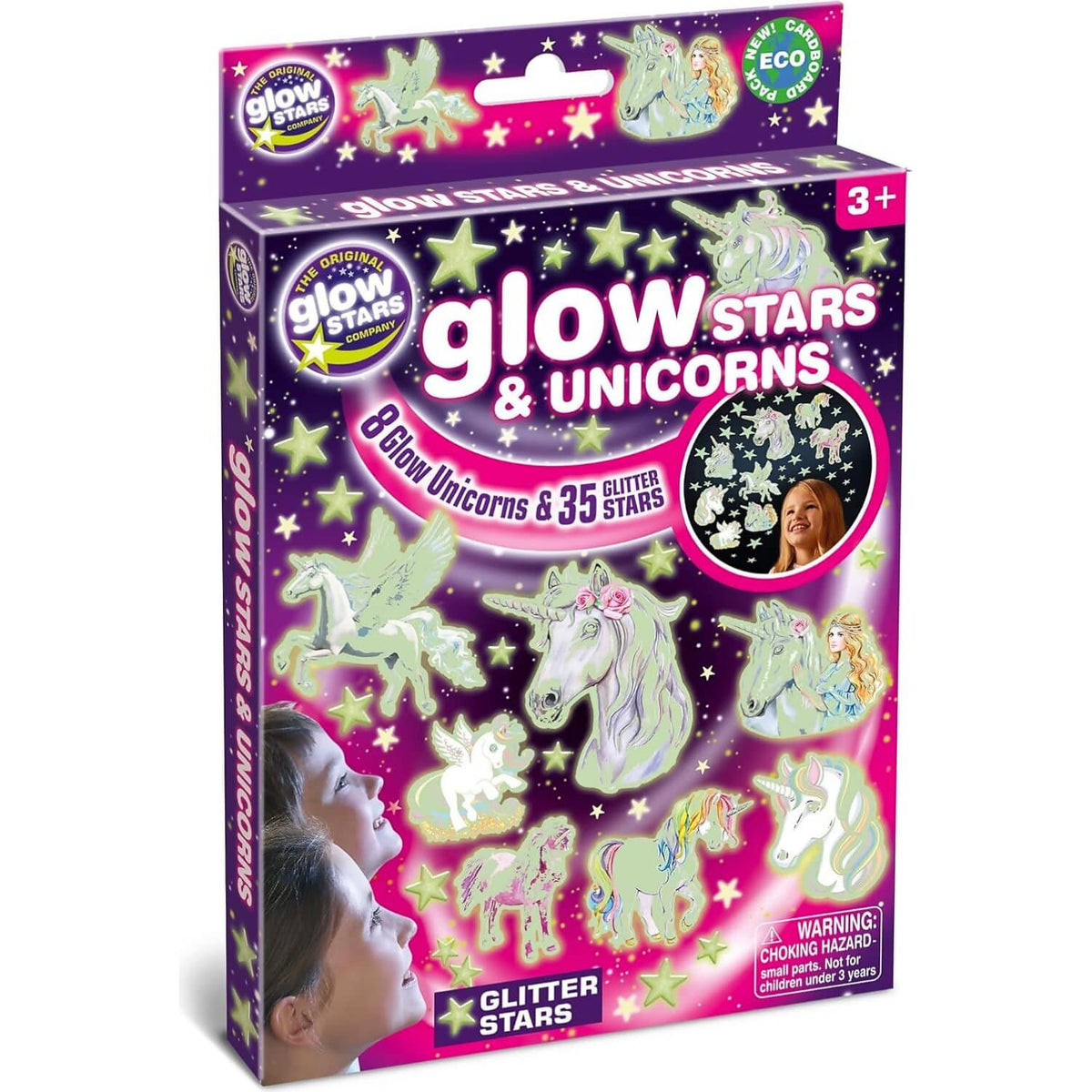 Brainstorm Toys - The Original Glowstars Company Glow in The Dark - Stars & Unicorns