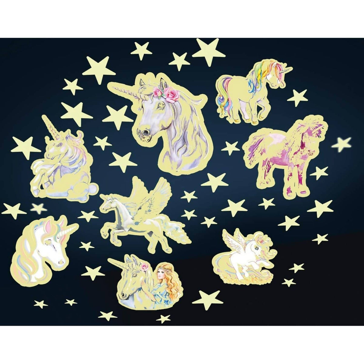 Brainstorm Toys - The Original Glowstars Company Glow in The Dark - Stars & Unicorns