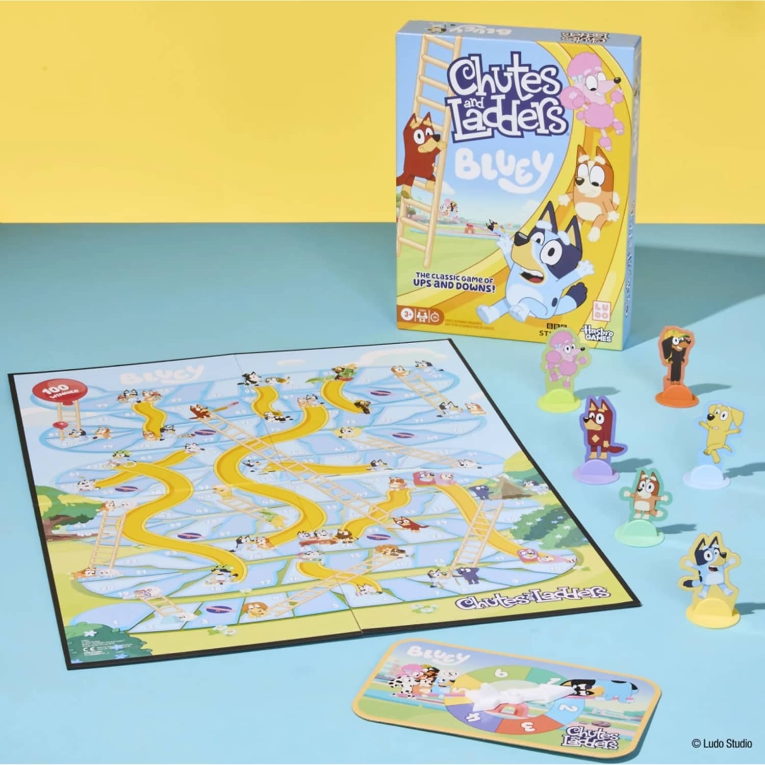 Bluey - Chutes & Ladders Classic Board Game - Hasbro Games