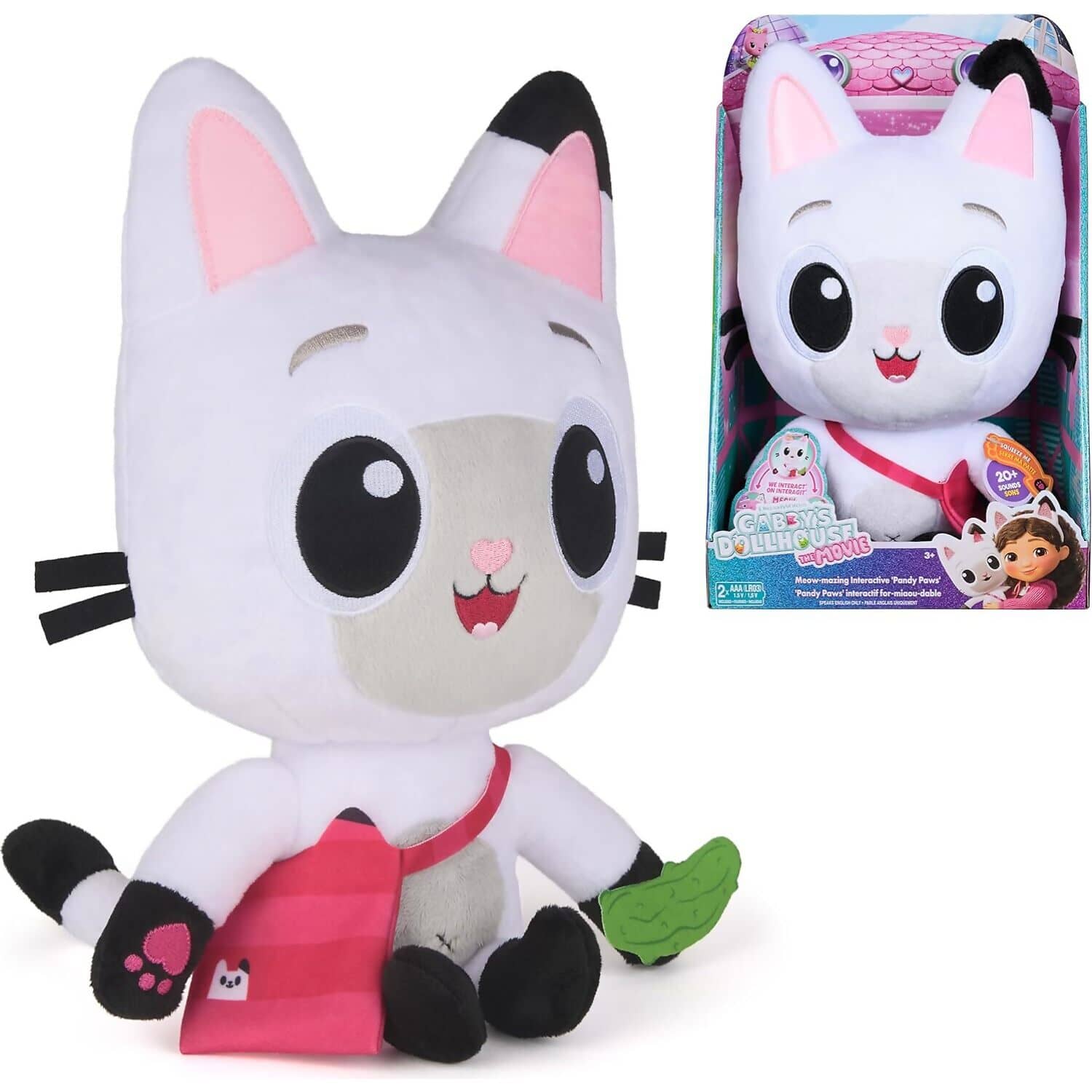 Gabby's Dollhouse - The Movie Meow-mazing Interactive Pandy Paws Plush Kitty - Spin Master