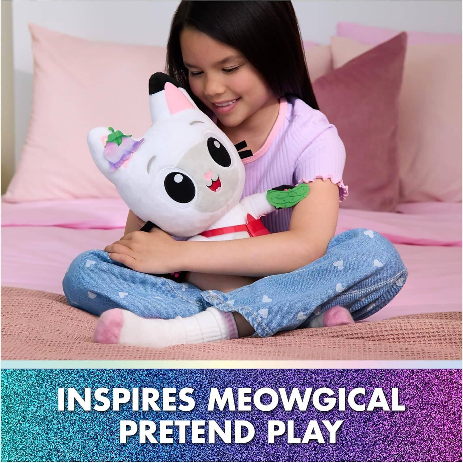 Gabby's Dollhouse - The Movie Meow-mazing Interactive Pandy Paws Plush Kitty - Spin Master