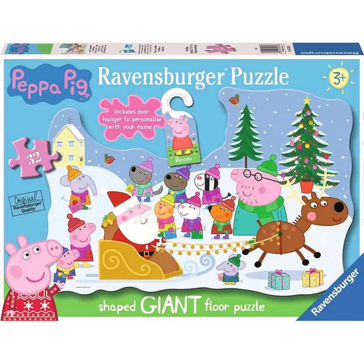 Ravensburger - Peppa Pig Christmas Shaped Giant Floor Puzzle 32 Pieces