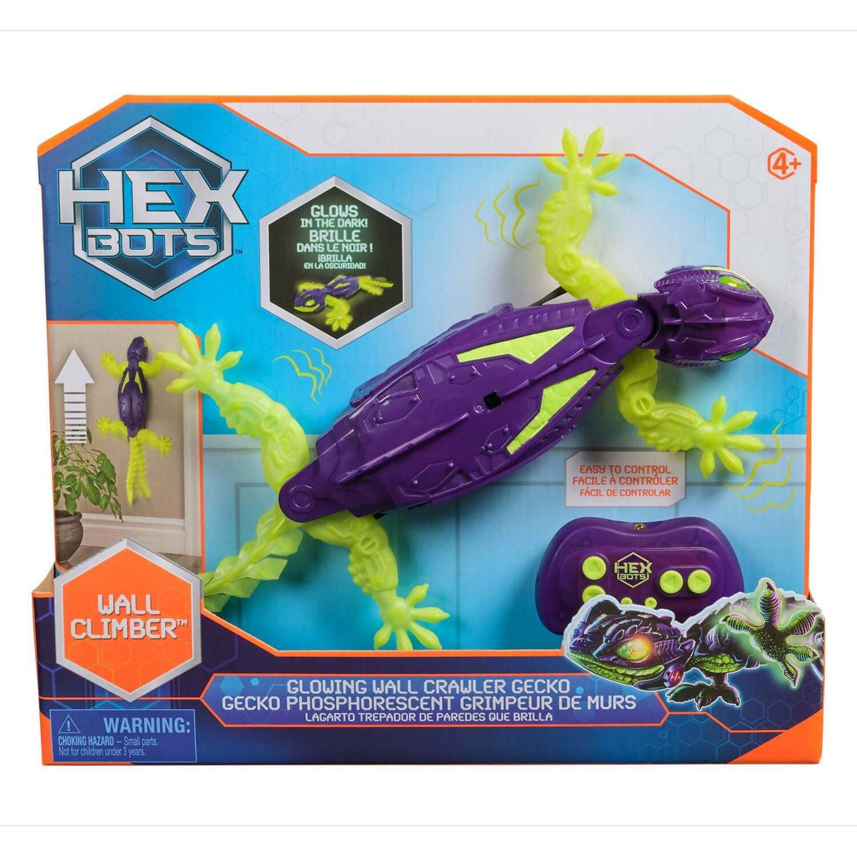 Hex Bots - Wall Crawler Gecko Glow In The Dark