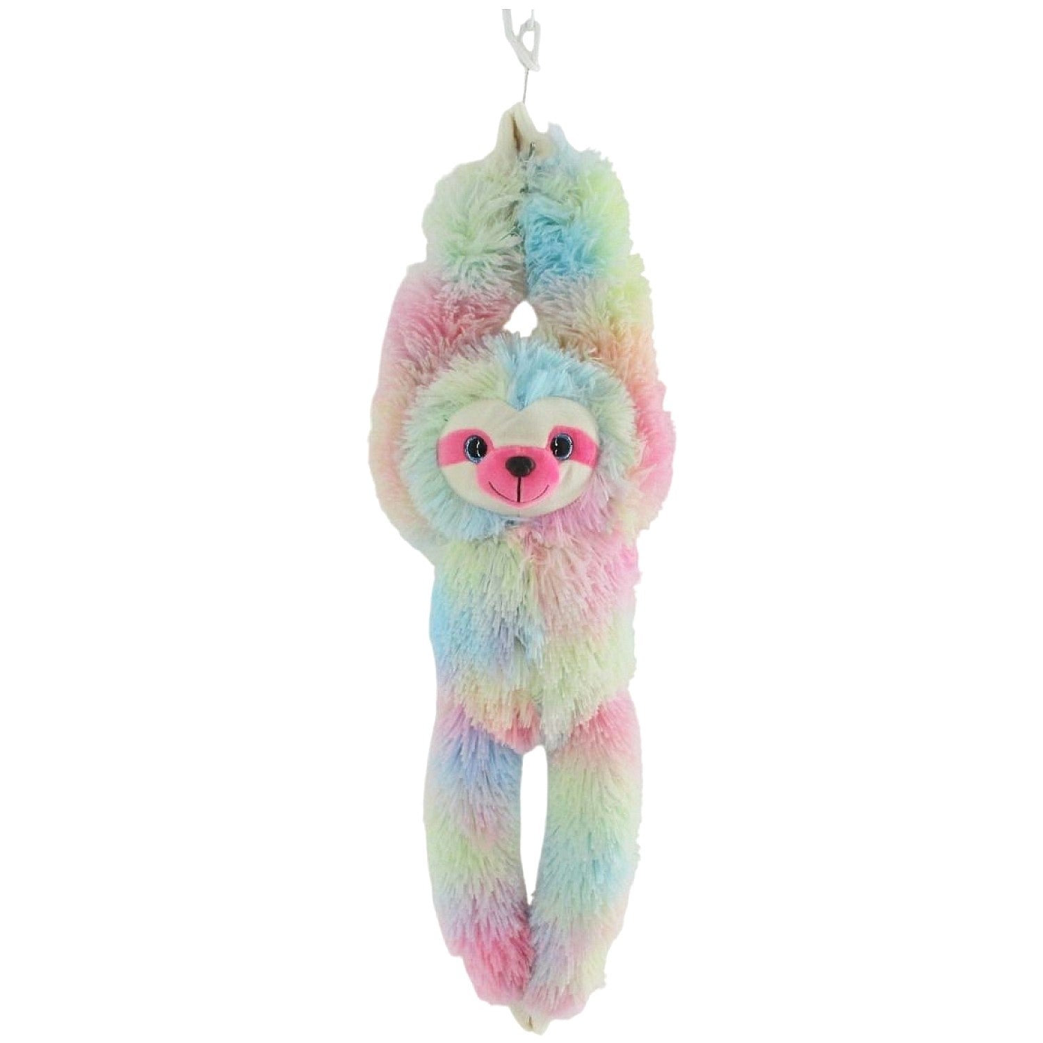Cotton Candy - Plush Hazel Hanging Sloth - Rainbow