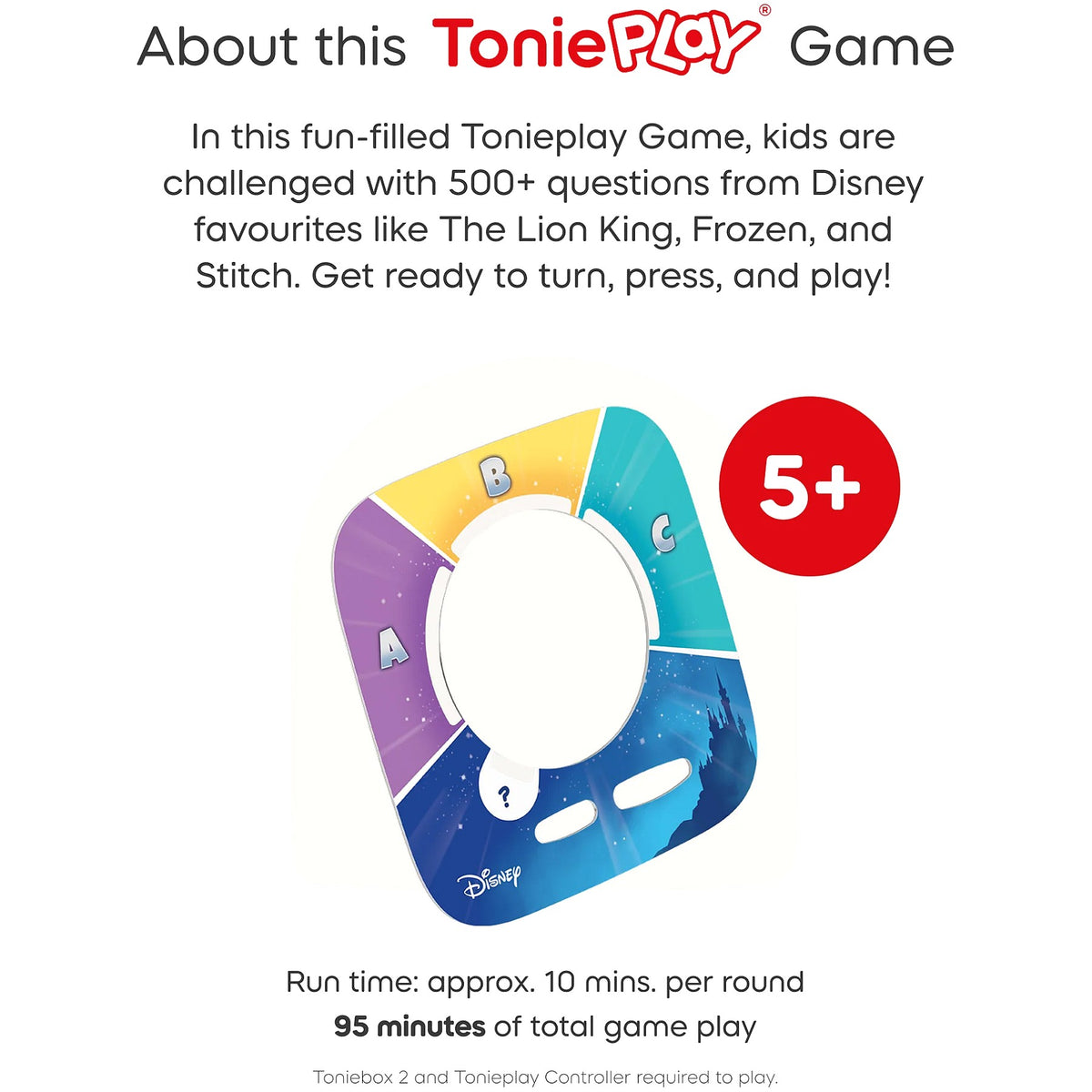 Tonies - Tonieplay Disney Quiz Kingdom Game (Toniebox not Included)