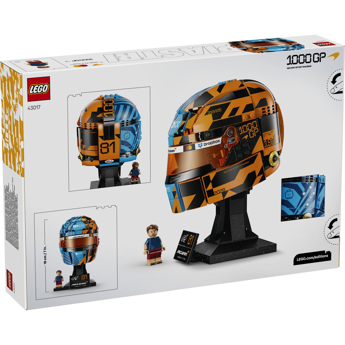 LEGO® 43017 McLaren Mastercard F1 Team Oscar Piastri Helmet - Editions