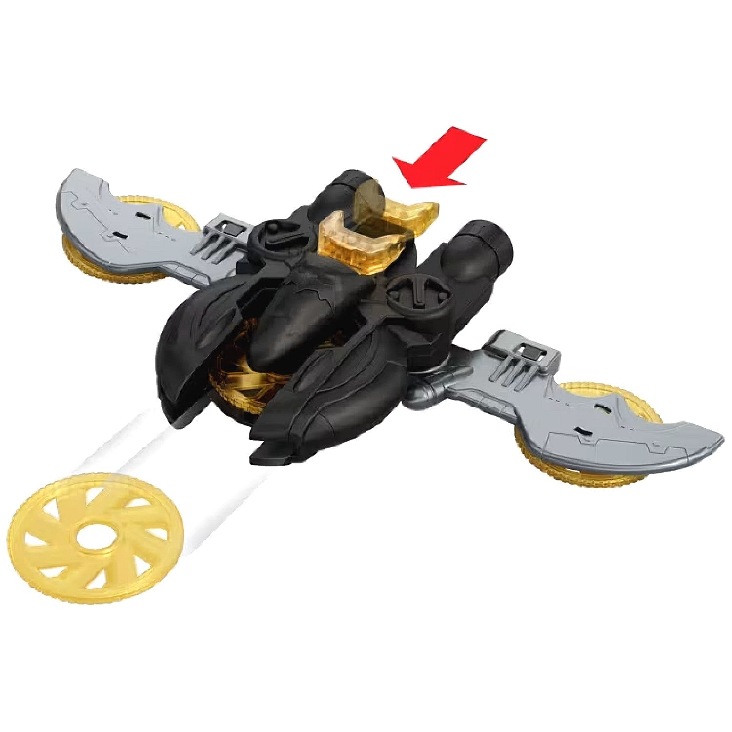 DC - Premier Batlink Batmobile Vehicle Batman Signature Crime Fighting Car with Bat-Drone Cannon - Mattel