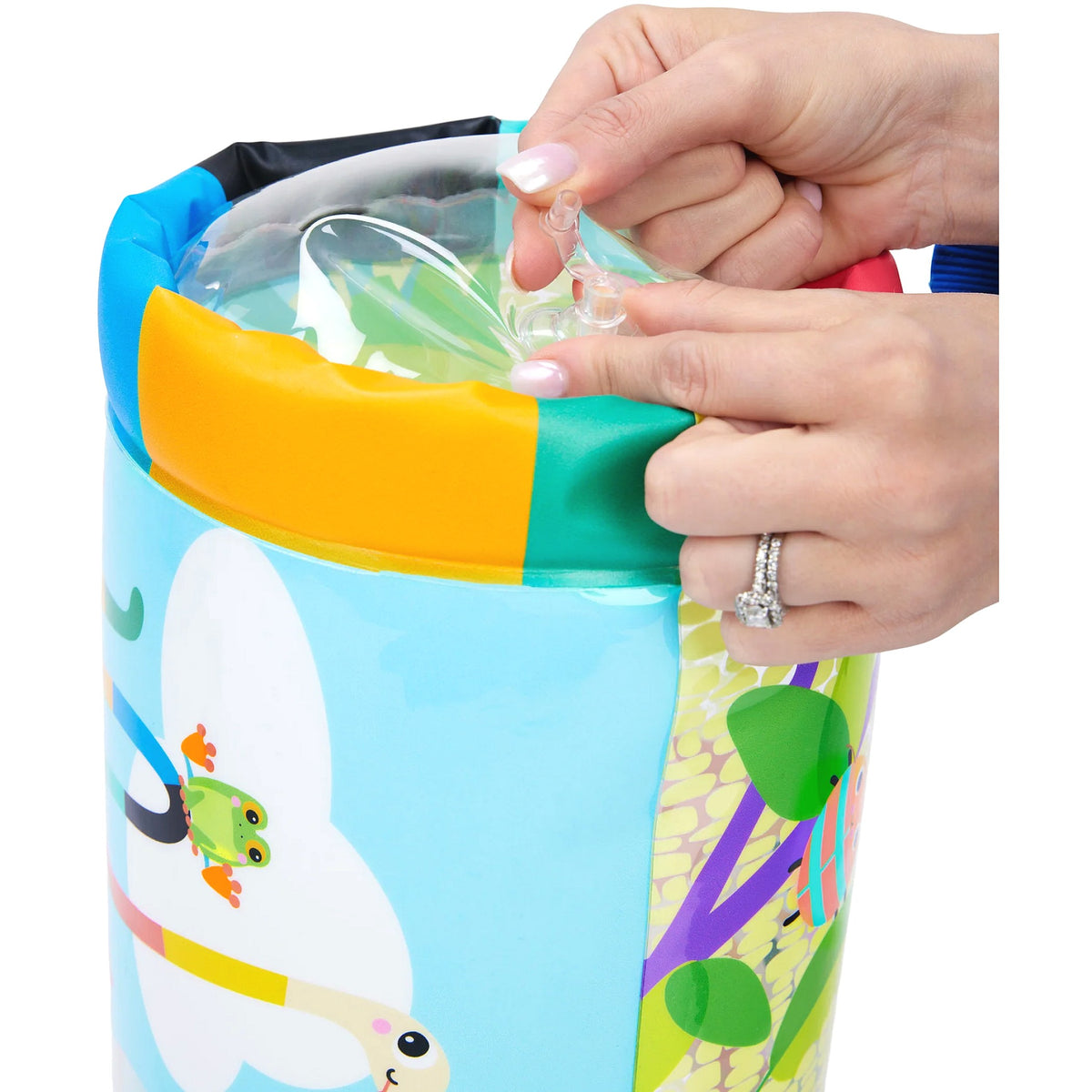 Bright Starts - Roll-Along Rainforest Push & Crawl Inflatable Roller