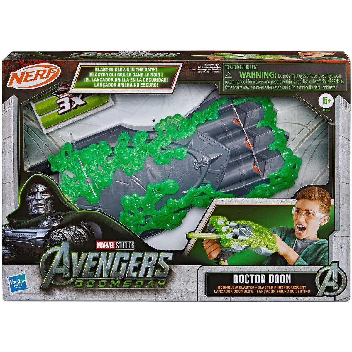 Nerf - Marvel Studios Avengers Doomsday Glow Blaster Gauntlet Doctor Doom - Hasbro