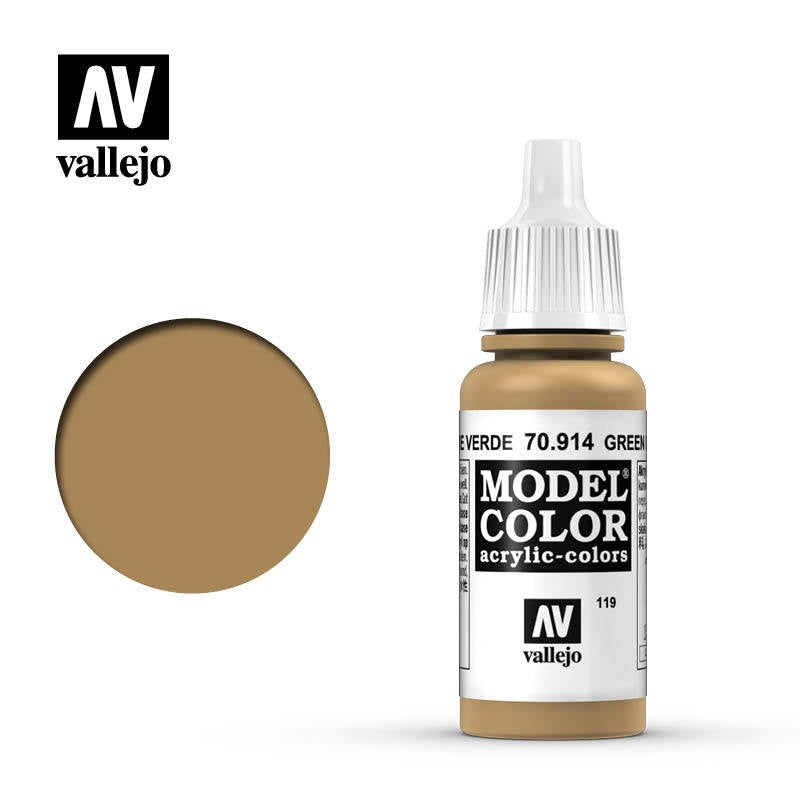 VALLEJO MODEL COLOR GREEN OCHRE 17ML AV70914
