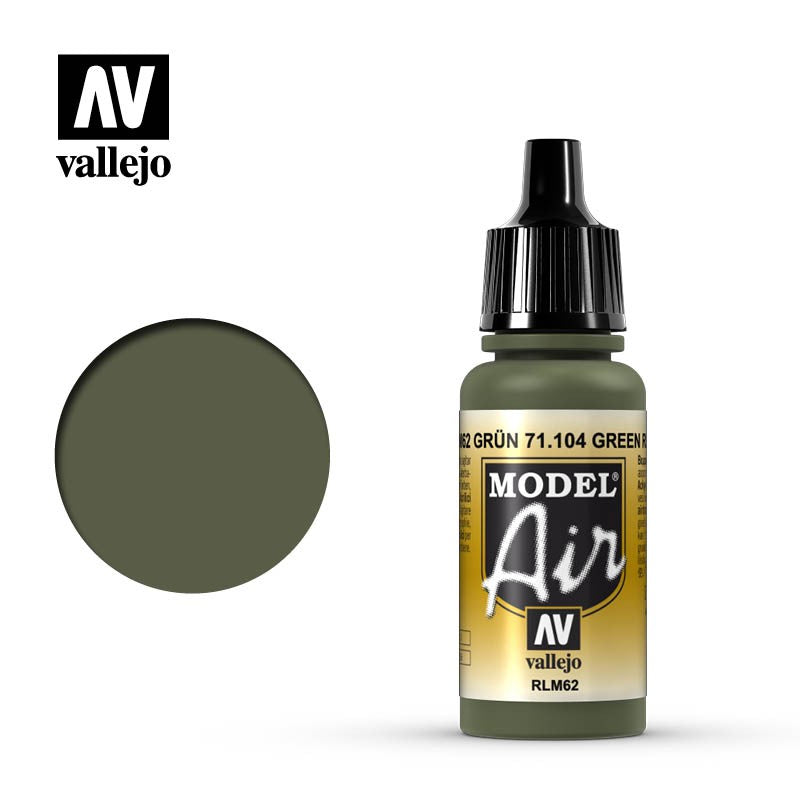 VALLEJO MODEL AIR ACRYLIC PAINT GREEN RLM 25 71104