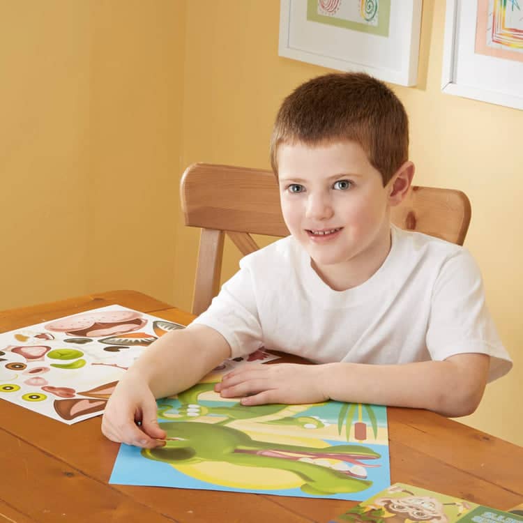 Melissa & Doug - Make-a-face Crazy Animals Sticker Pad