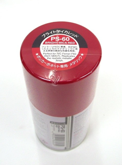PS-60 TAMIYA POLYCARBONATE SPRAY PAINT BRIGHT MICA RED