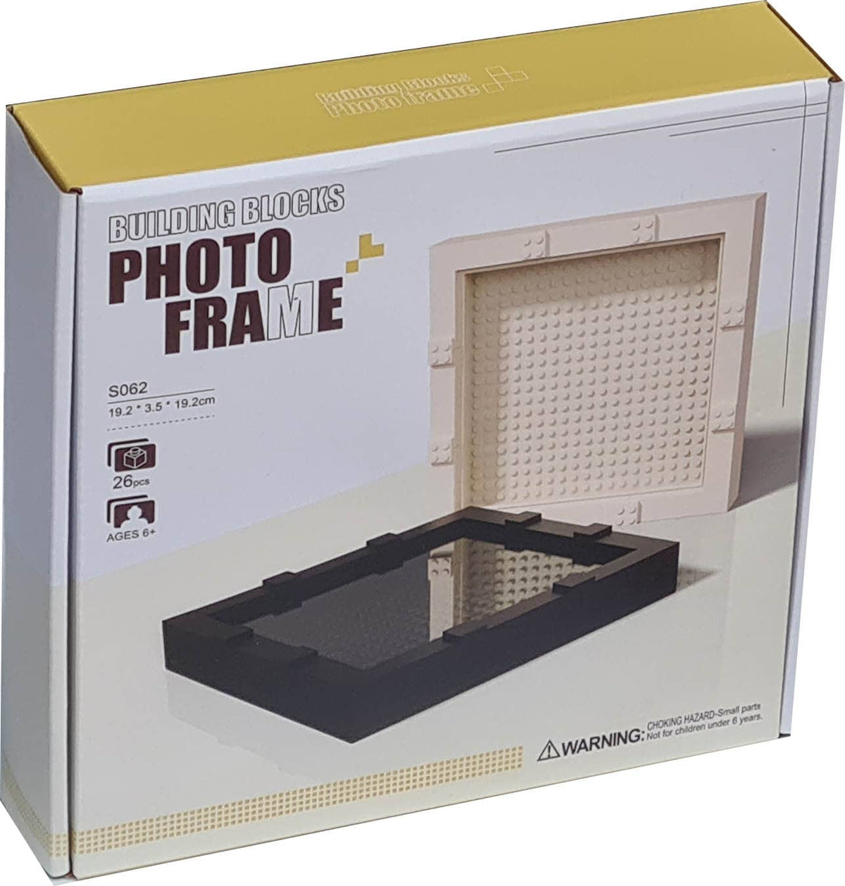 Building Blocks Photo Frame S062 Cream White / Compatible with LEGO® bricks