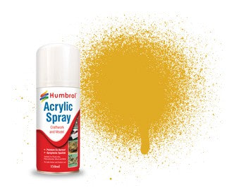 016 HUMBROL ACRYLIC SPRAY PAINT GOLD 150ML