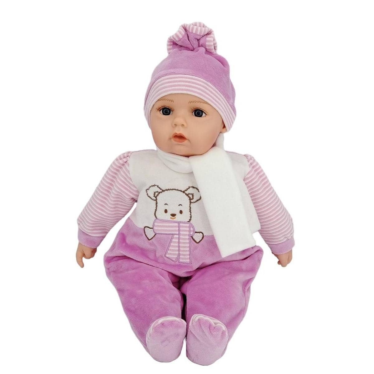 Cotton Candy - Baby Doll Kim With Pink Teddy Bear Playsuit Soft Body 50cm