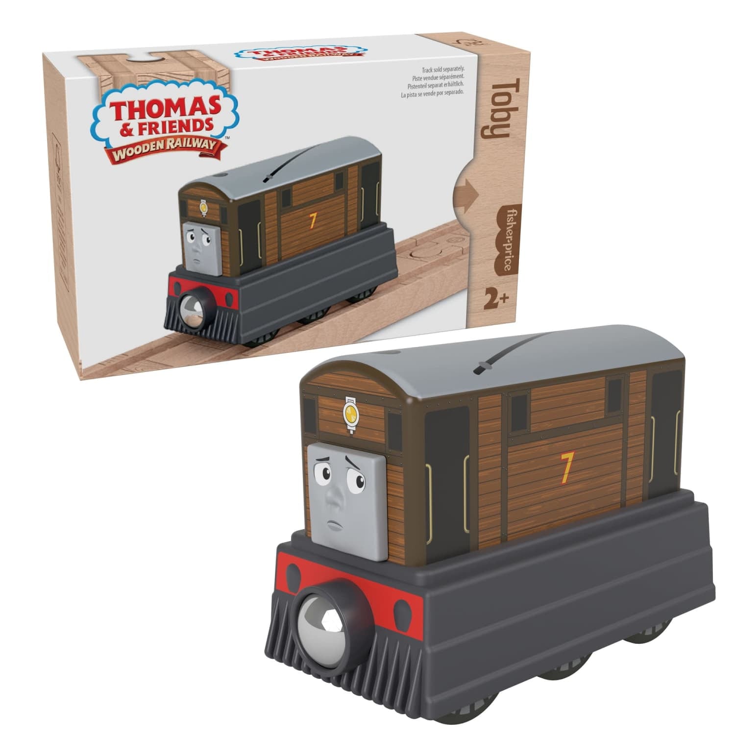 Fisher-Price - Thomas & Friends Wooden Railway Toby Engine