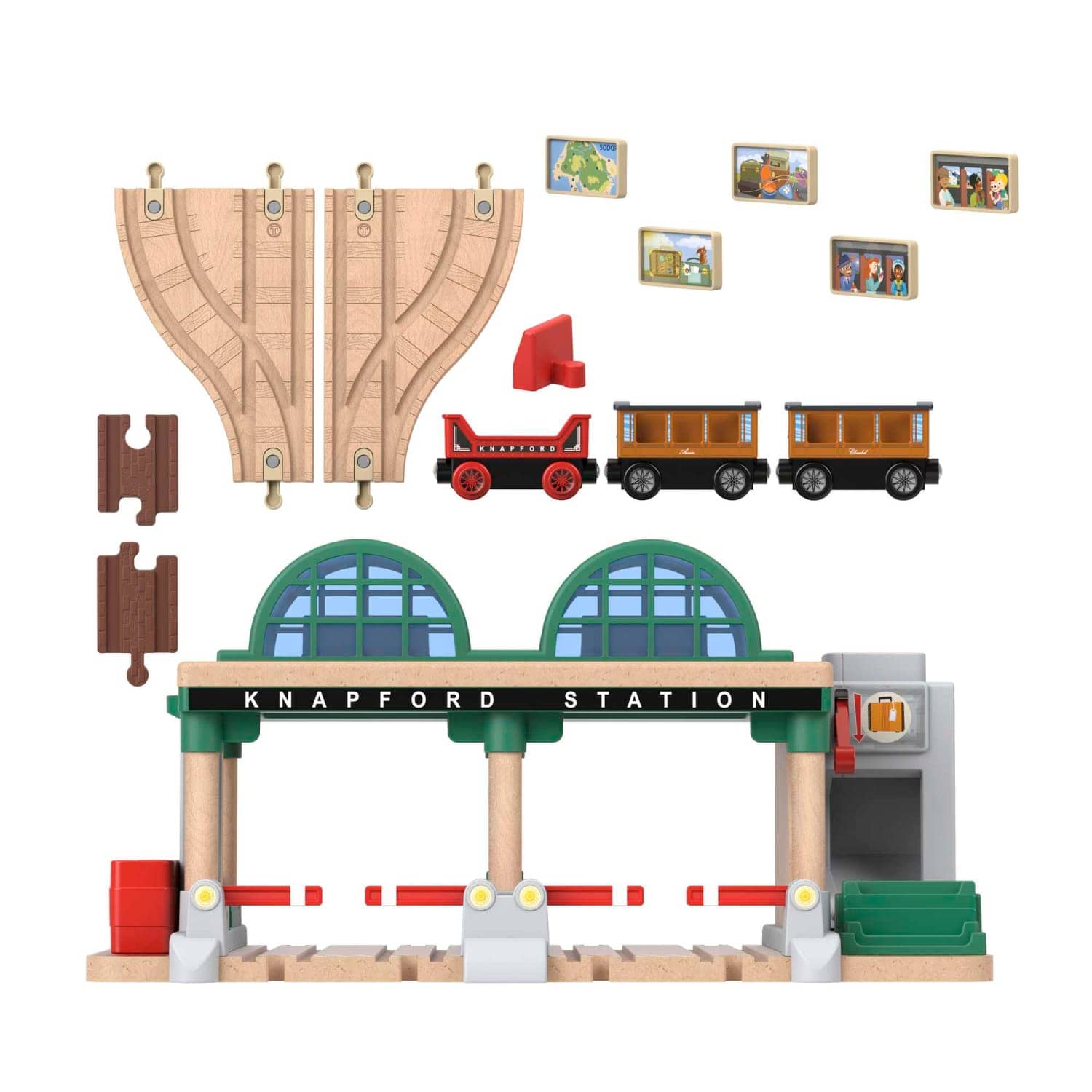Thomas & Friends - Wooden Railway Knapford Station Passenger Pickup Playset