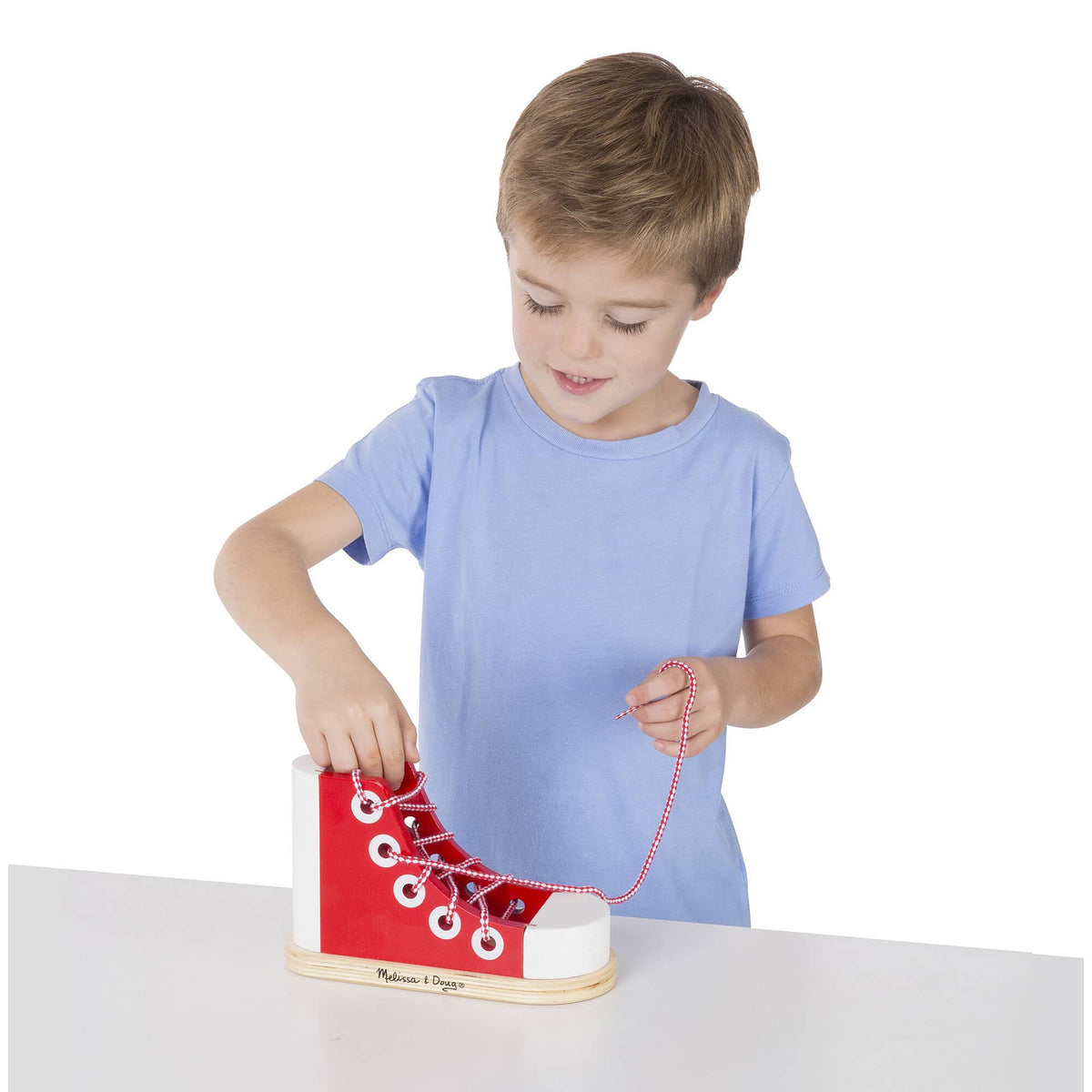 Melissa & Doug - Wooden Lacing Shoe