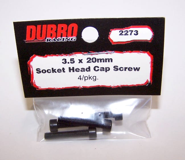 DUBRO - 2273 3.5MM X 20 SOCKET-HEAD CAP SCREWS (4 PCS/PACK)