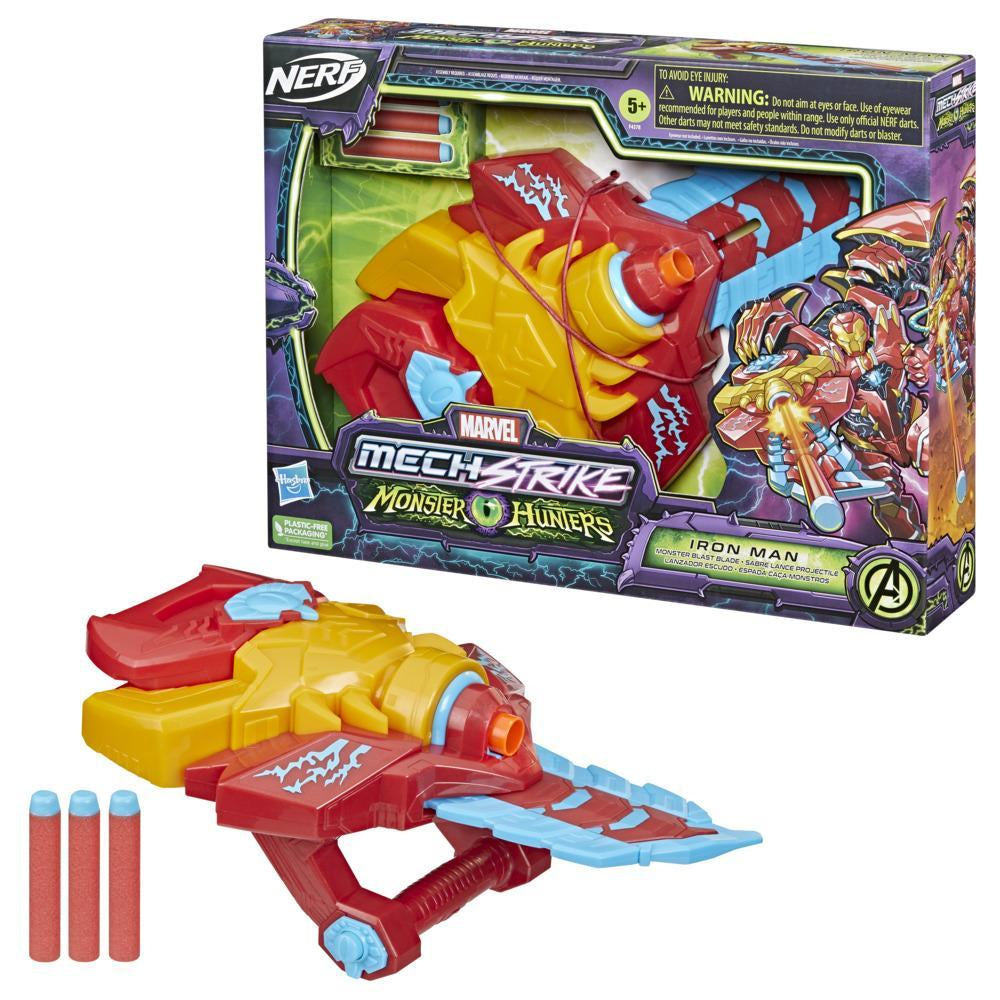 Marvel - Avengers Mech Strike Monster Hunters Iron Man Monster Blast Blade Roleplay Hasbro